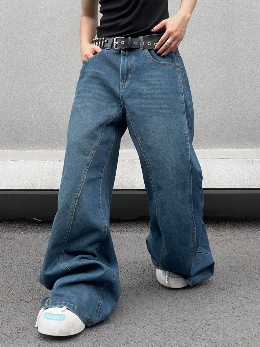 Manfinity Hypemode Men'S Loose Wide Leg Jeans