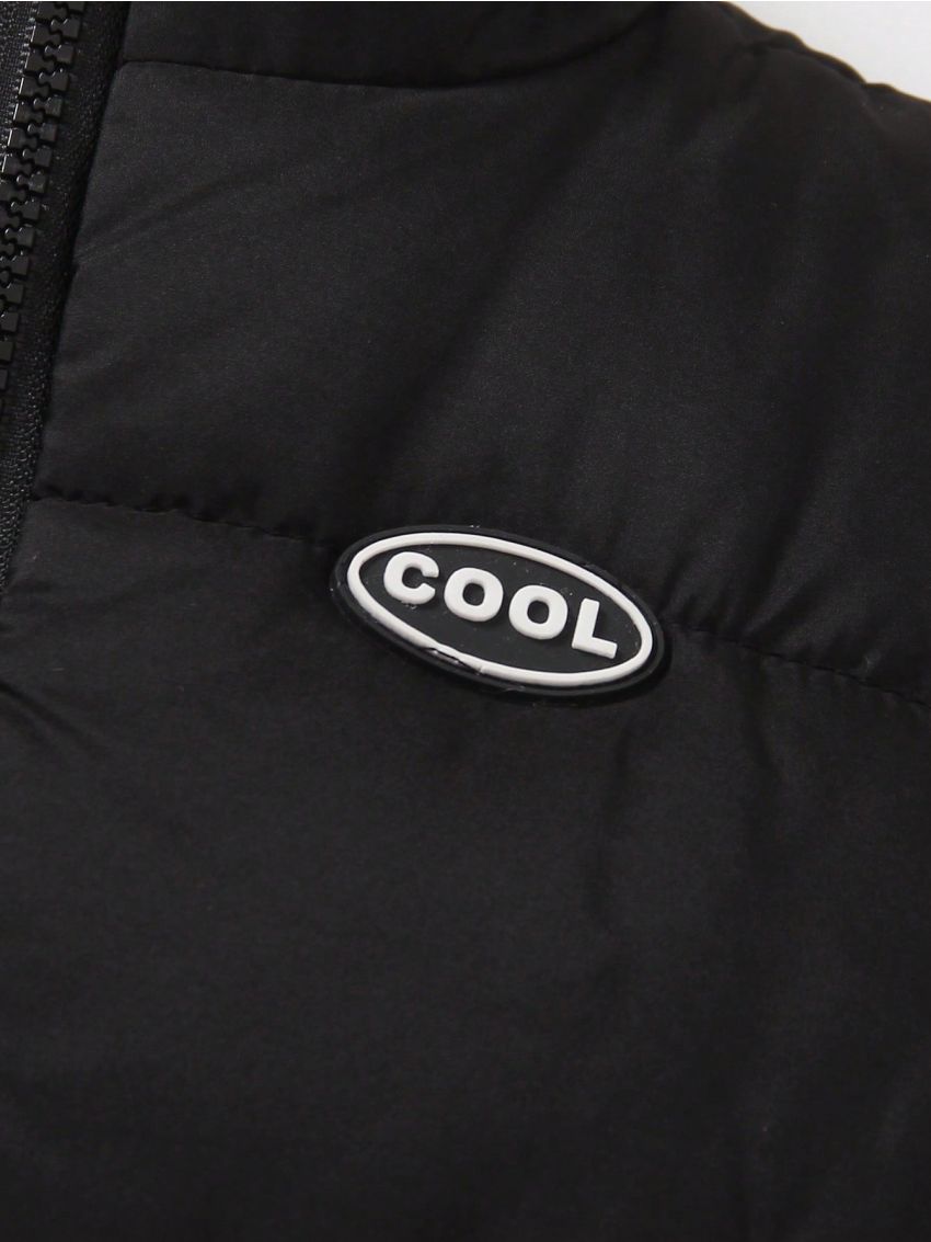 Toddler Boys' Patch Fleece Padded Sleeveless Vest