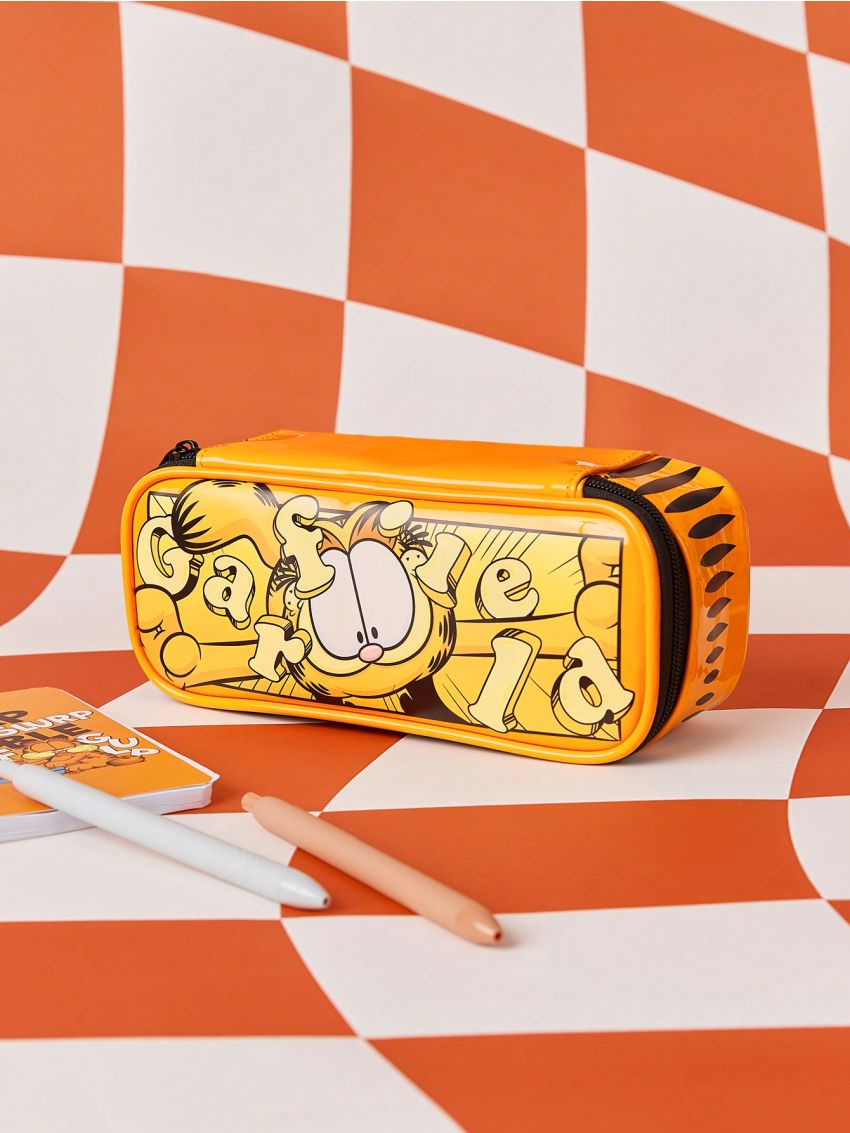 GARFIELD X SHEIN Yellow Pu Fun Pencil Case