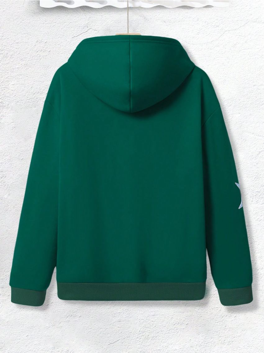 Manfinity Hypemode Men's Zip-up Hoodie With Star Pattern