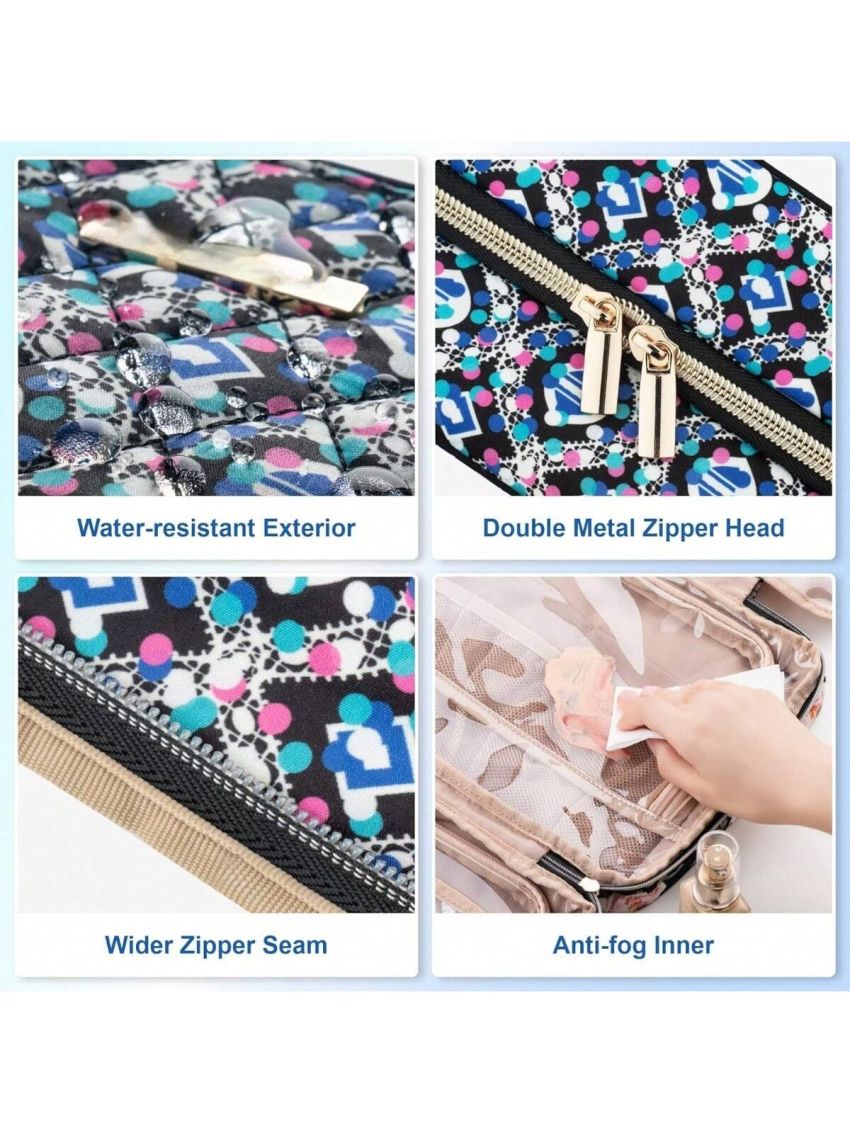 Hanging Travel Toiletry Bag for Women Traveling With Leakproof Compartment Makeup Cosmetic Organizer Kit Travel Accessories Essentials Must Have