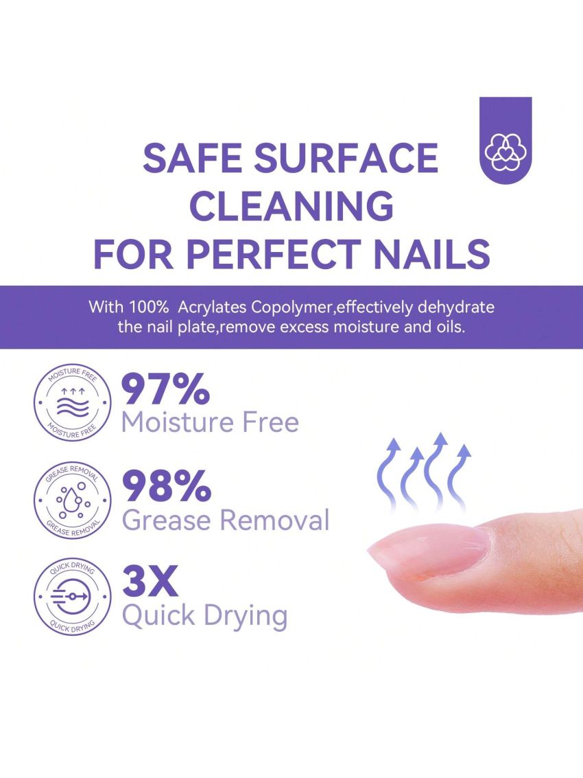 Saviland 15ml Nail Dehydrator and Primer Prep Kit- Nail Prep Dehydrate and Acid-free PH Bond for Acrylic Nails, Fast Air Dry Long-Lasting Superior Bonding Gel Nail Polish Nail Prep Set, for Hard Gel Nail Polish, Acrylic Powder