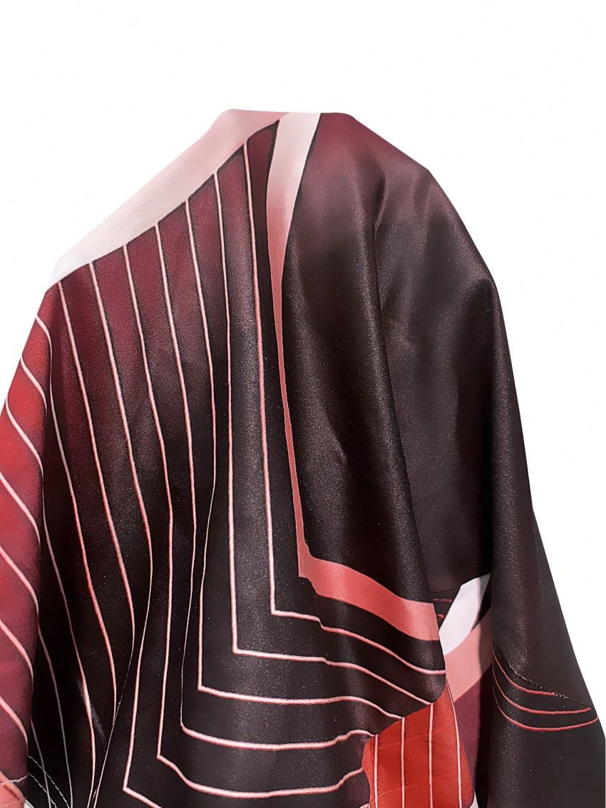 Women's Plus Size Contrast Color Open Front Cardigan