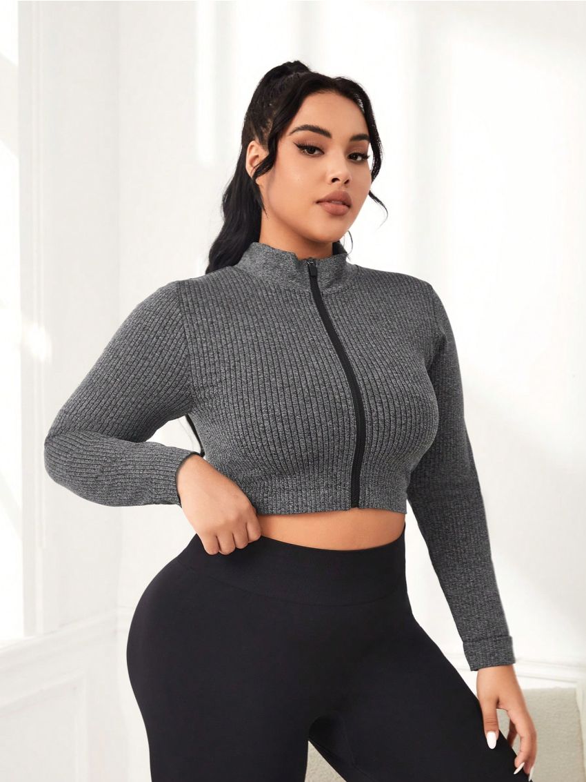 Street Sport Plus Size Sports Slim Fit Jacket