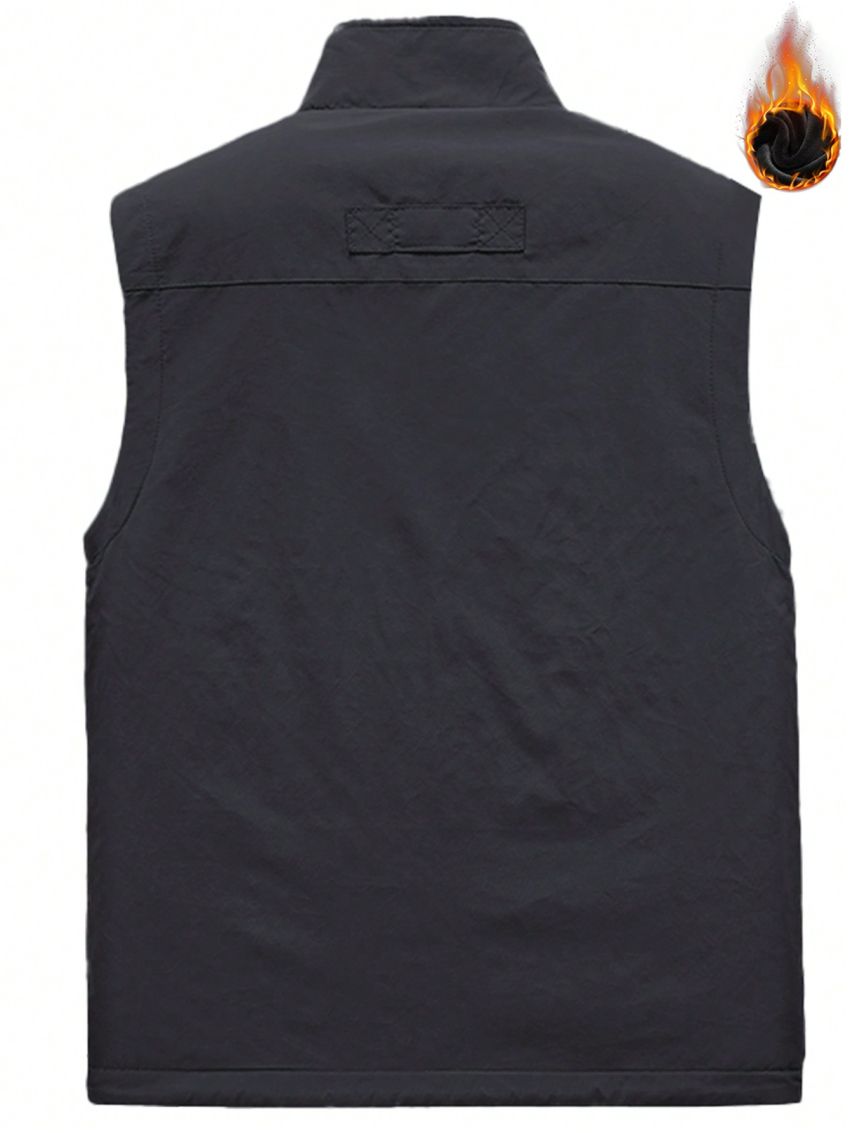 Manfinity Men Zip Up Thermal Lined Vest Coat