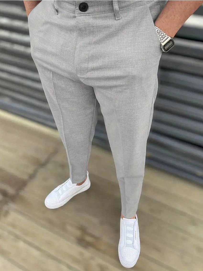SHEIN Men Slant Pocket Suit Pants