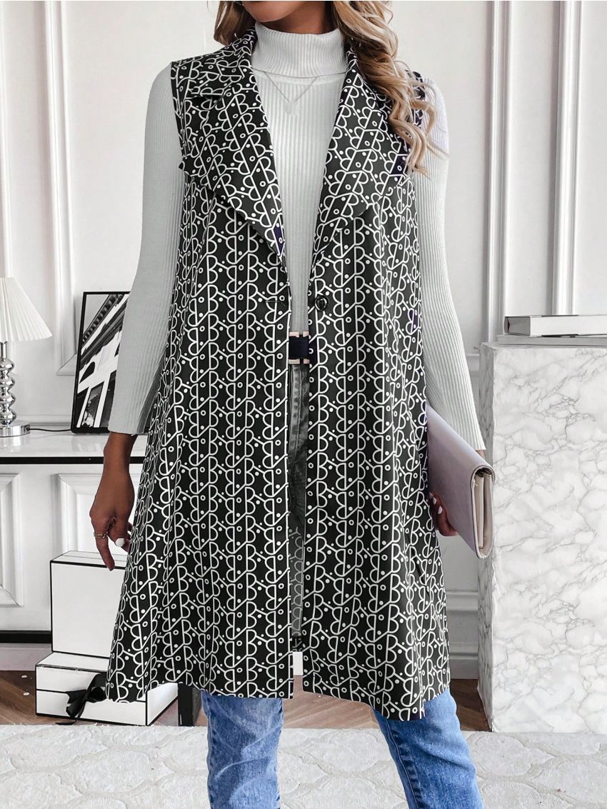 Random Printed Vest Jacket