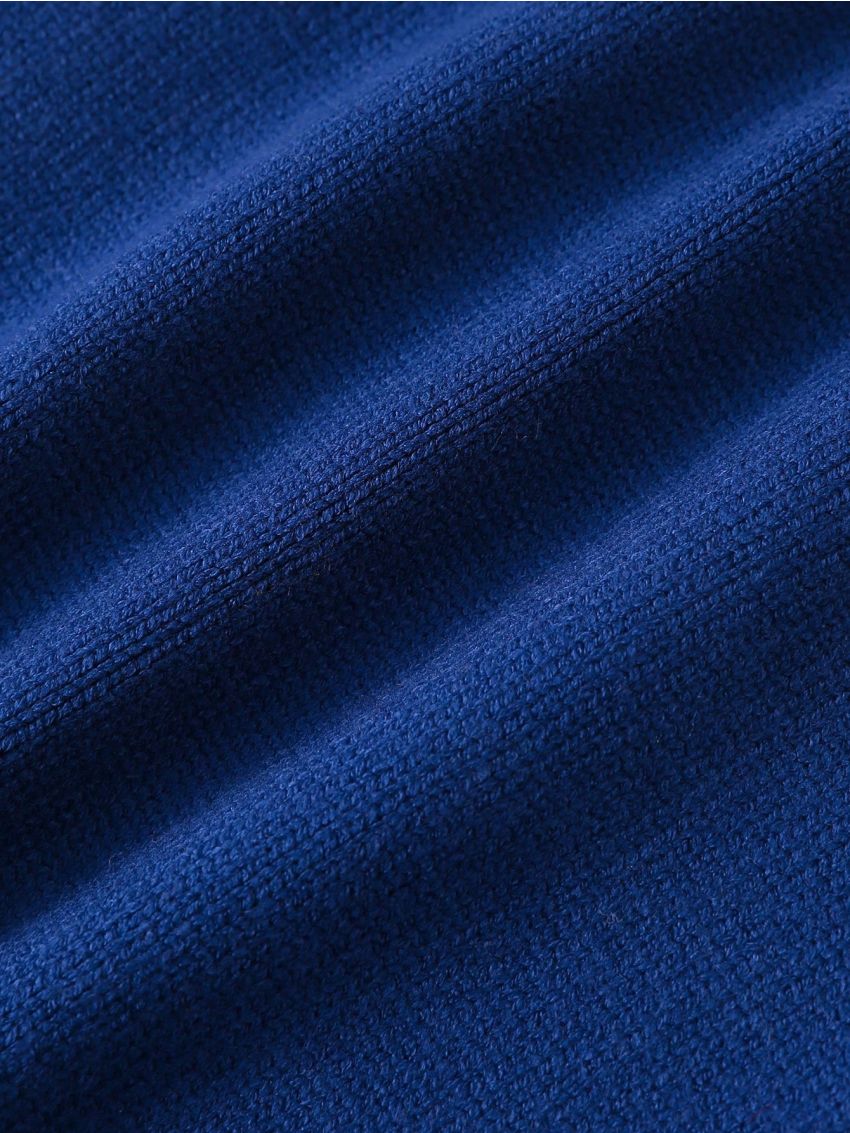 Baby Boys' Solid Color Button Detail Knitted Romper