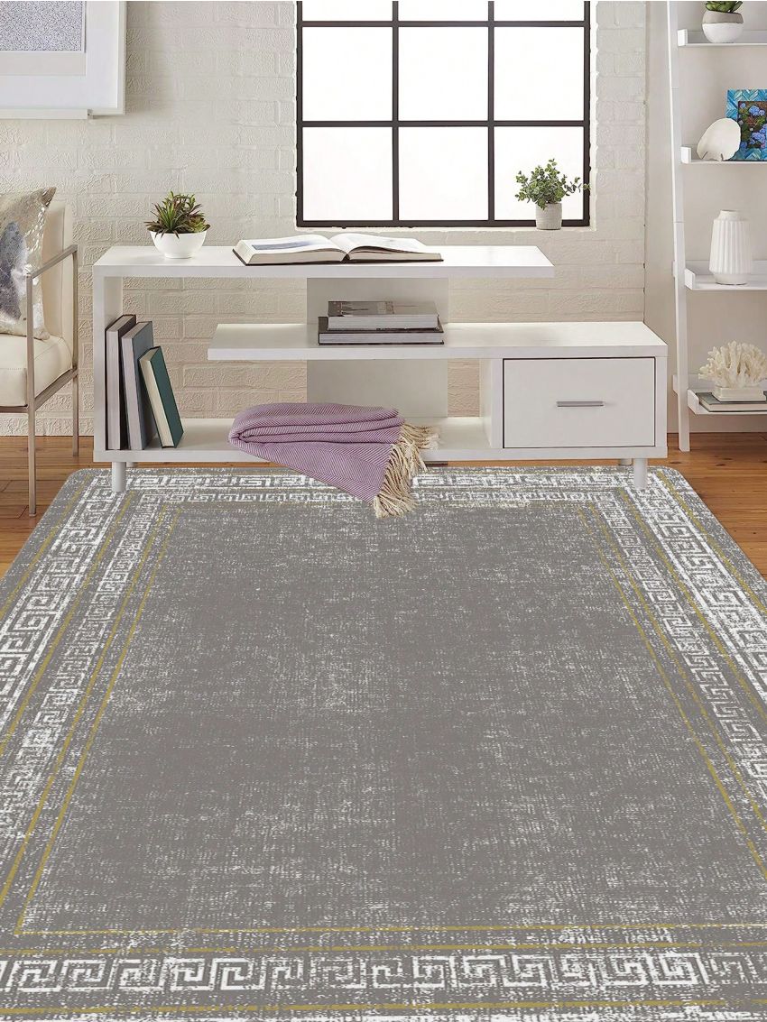 1pc Nordic Classical Style Soft Geometric Pattern Printed Carpet For Home Decoration, Living Room, Sofa, Table, Bathroom, Bedroom, Elegant Lady's Room Area Rug