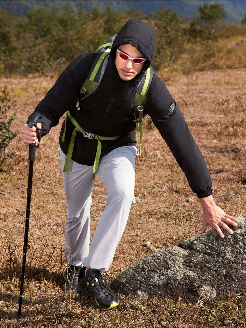 In My Nature Men's Zippered Front Long Sleeve Hooded Winter Sports Coat