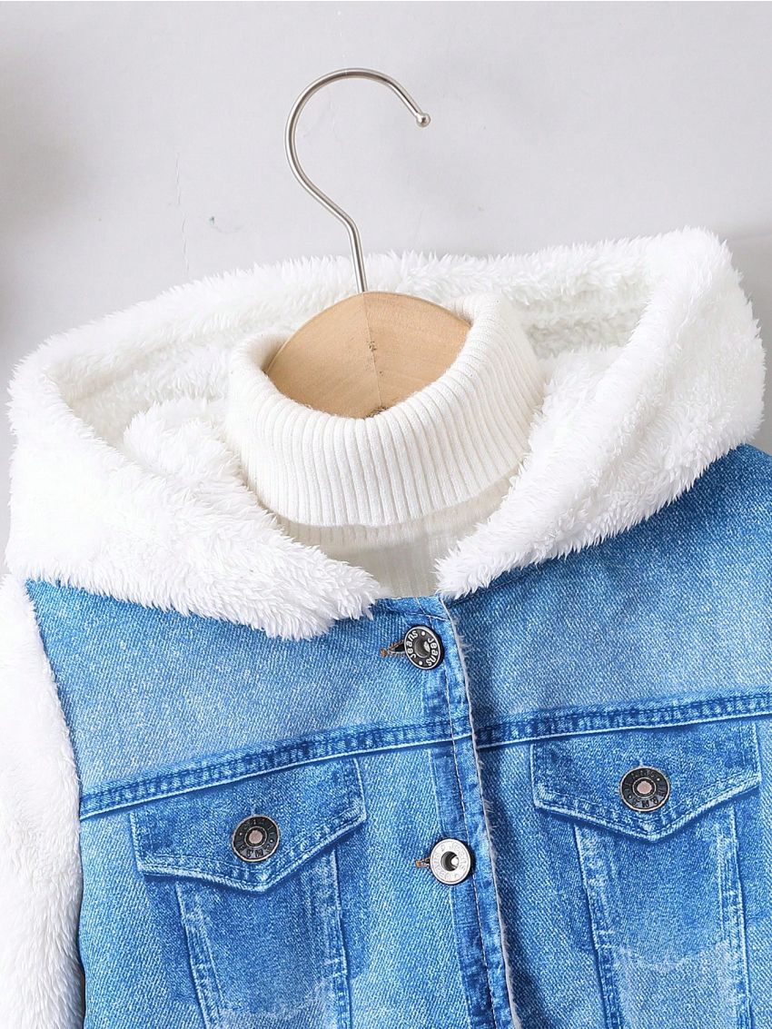 SHEIN Kids SPRTY Boys' (toddler/little Boys') Color Block Fleece Jacket