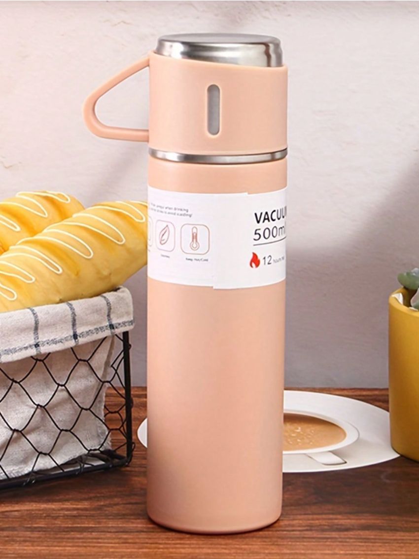 1pc/set Stainless Steel Insulated Mug With Gift Box, Double Layer Leak Proof Bottle Keeps Hot & Cold Drinks For Hours, Suitable For Biking, Backpacking, Office, Car, School, Party, Camping, Outdoor Travel Accessory