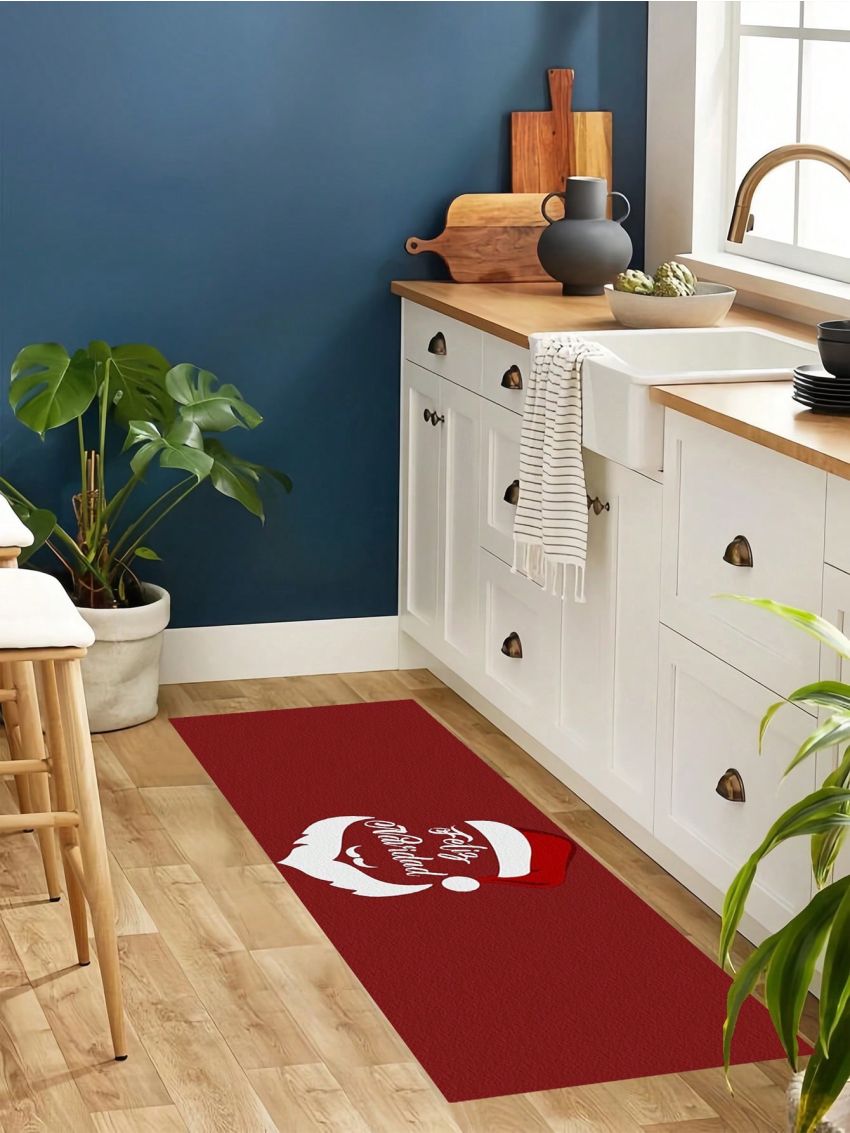 SHEIN Christmas Style Waterproof & Anti-slip Living Room And Kitchen Carpet For Peaceful Night