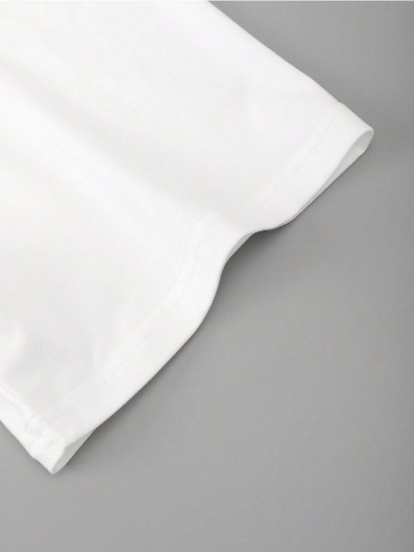 Manfinity Men'S Bear Print Short Sleeve Shirt And Shorts Set