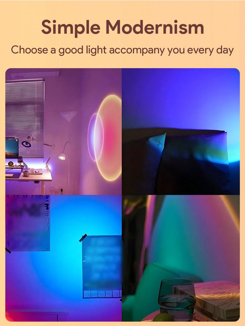 Teckwe Sunset Lamp Spotlight,Sunset Lamp Projector,Mini Creative Projection Ambient Light For Photography Selfie Home & Bedroom Decor Coffee Store