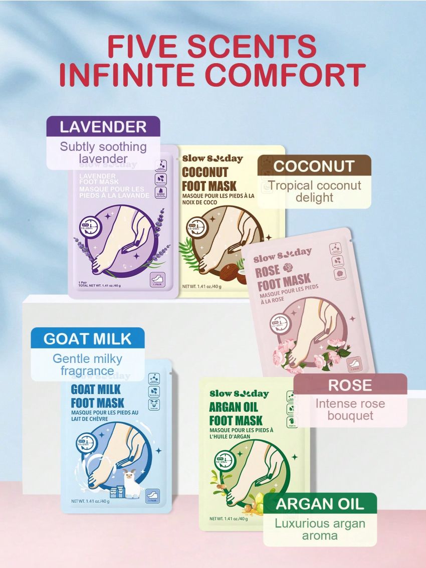 SlowSunday Argan Rose Foot Mask
