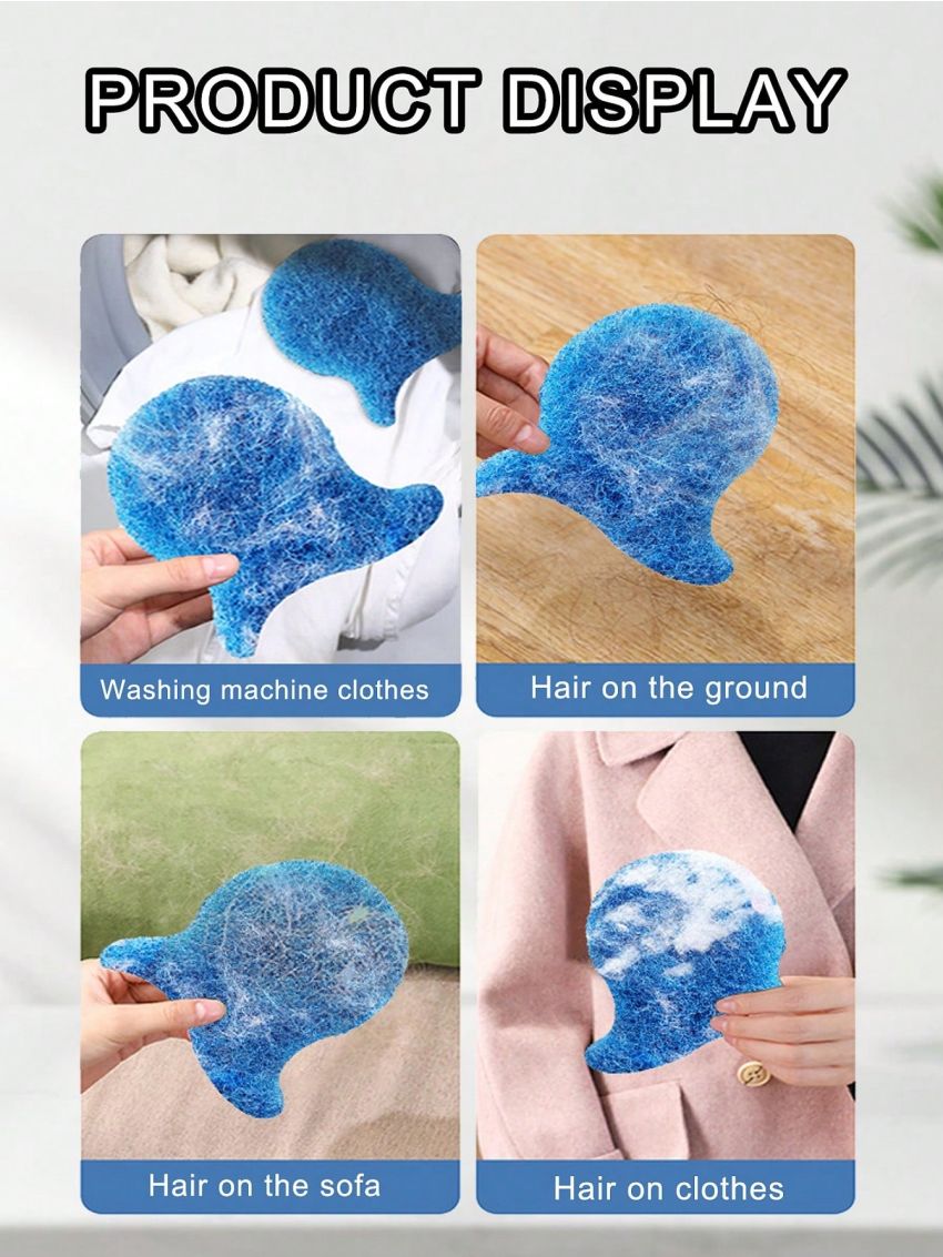 1pc Solid Color Pet Hair Removal Sponge