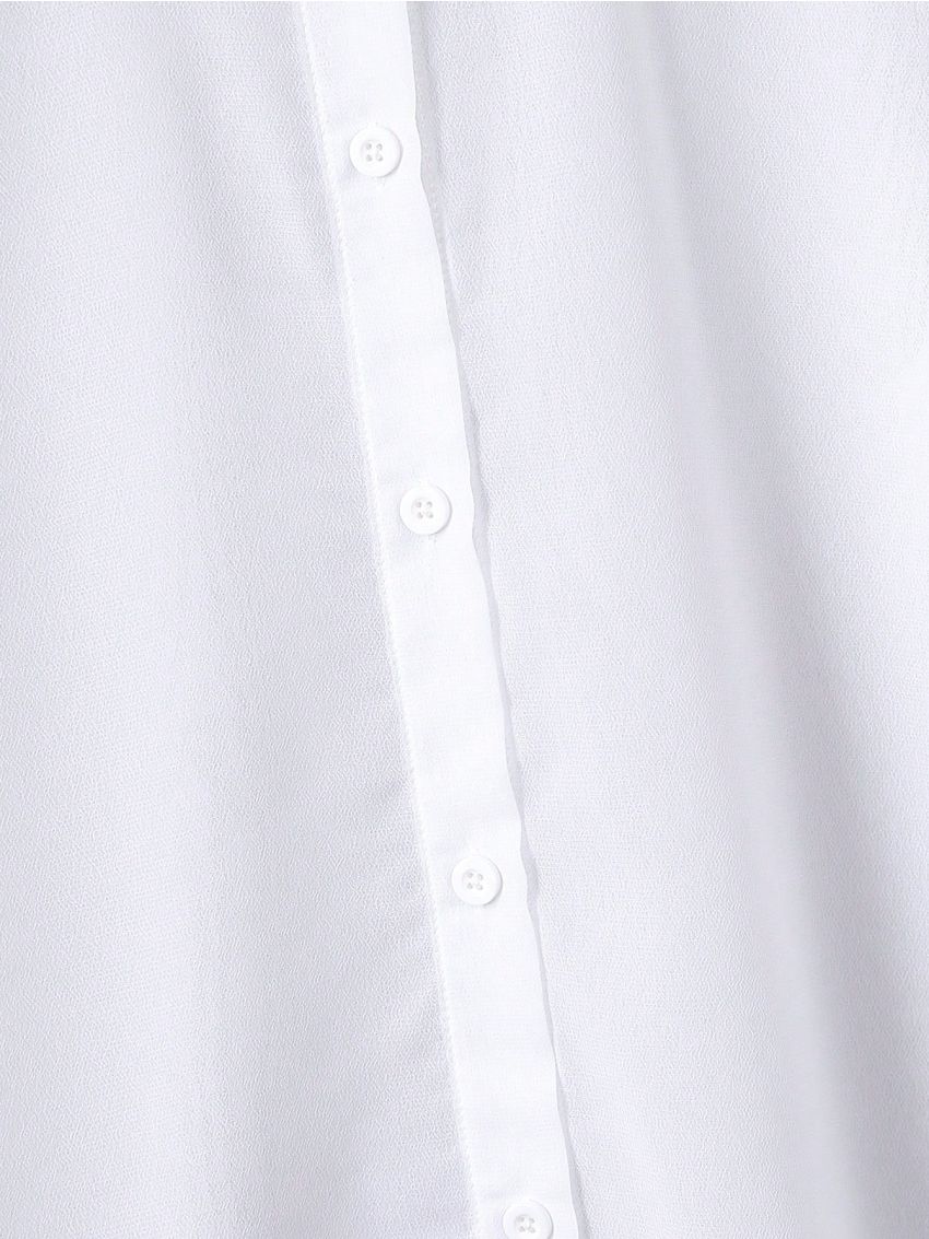 SHEIN Kids EVRYDAY Solid Color Button Up Long-Sleeved Jacket For Tween Girls