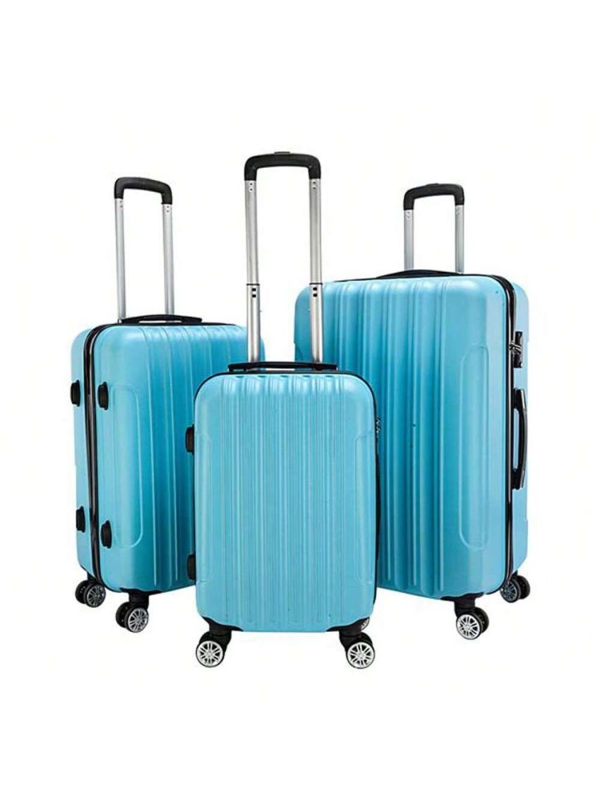 3 Piece Set Luggage Suitcase, Hard Shell Carry-On Luggage with TSA Lock, Multifunctional 3-in-1 Storage Suitcase for Traveling