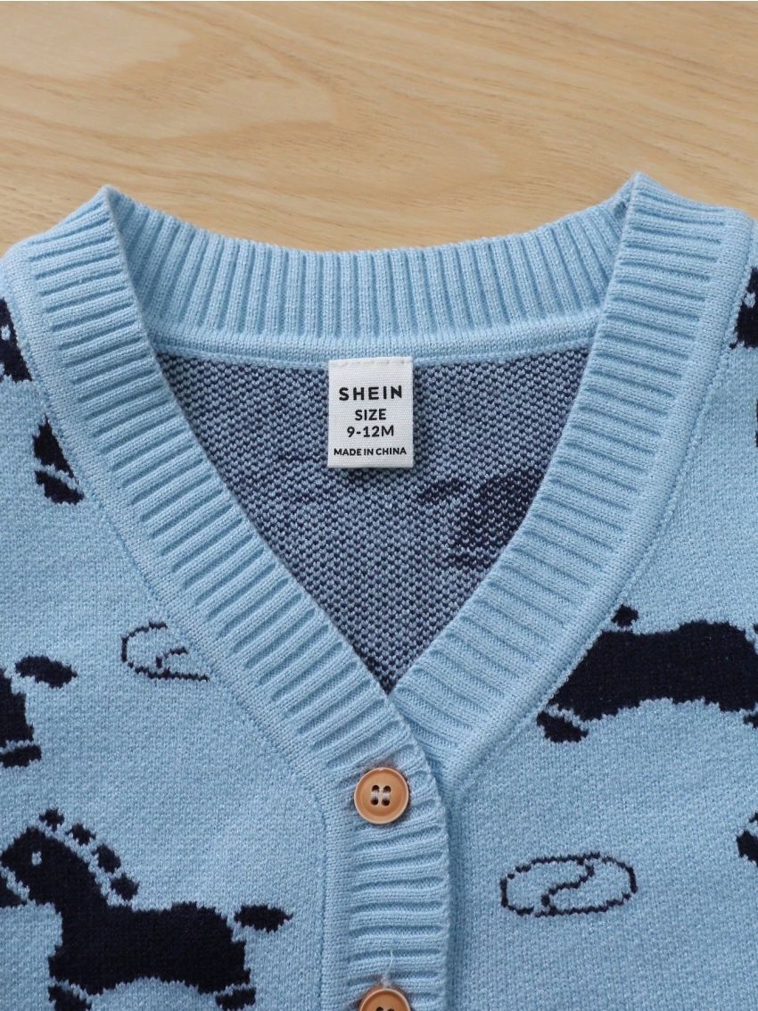 New Autumn And Winter Baby Boys' Cartoon Patterned Sweater Vest