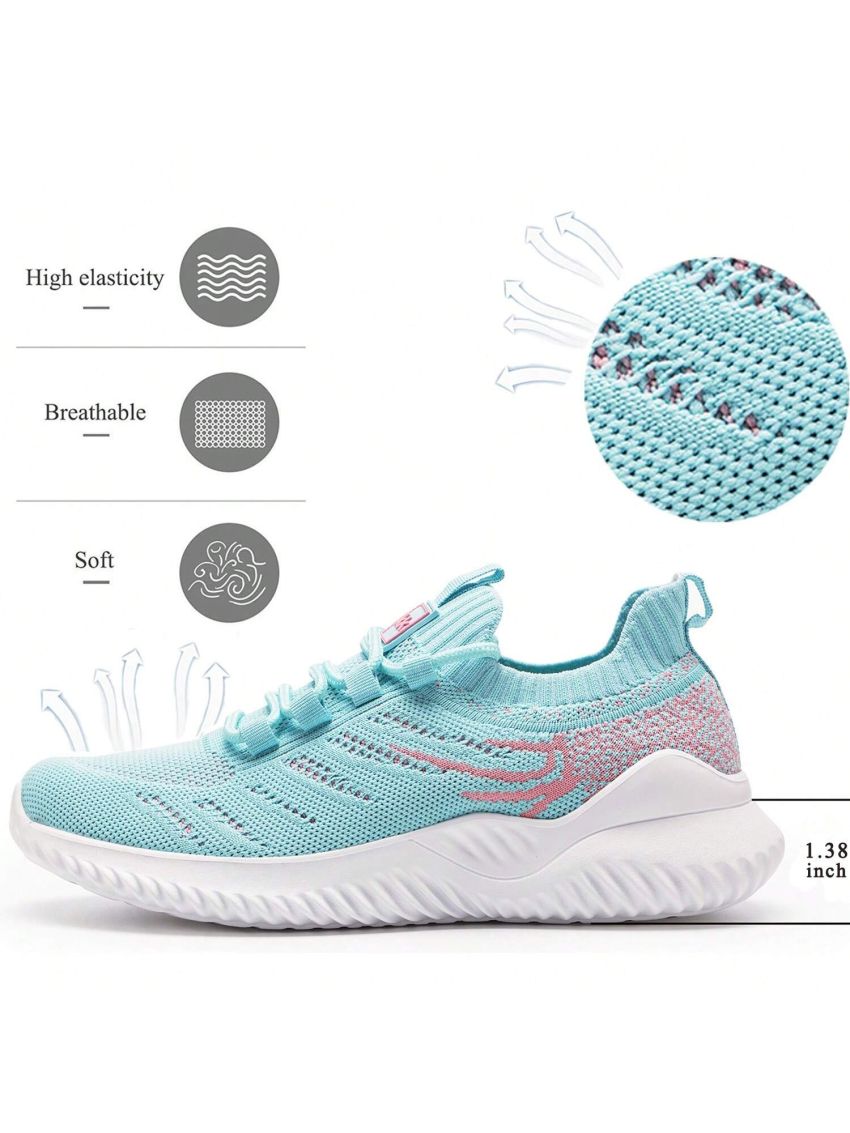 Womens Athletic Walking Shoes - Memory Foam Lightweight Tennis Sports Shoes Gym Jogging Slip On Running Sneakers
