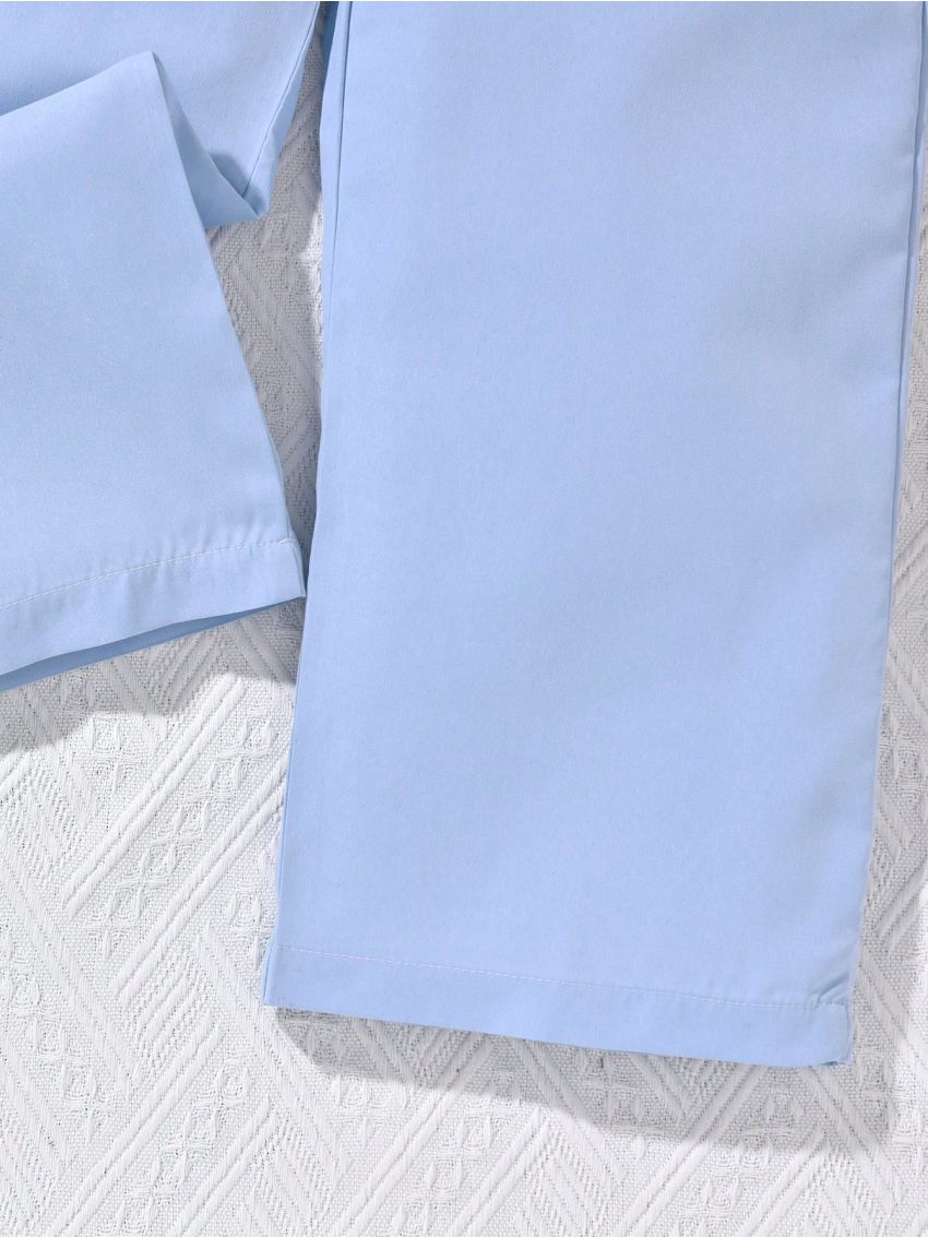 SHEIN Kids EVRYDAY Girls Square Neck Flounce Sleeve Belted Jumpsuit