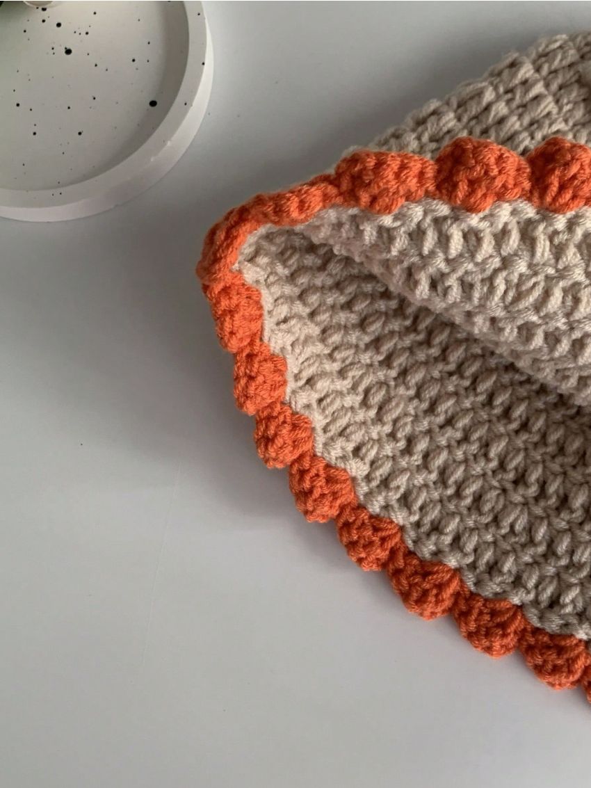 1pc Women's Multicolor Handmade Crocheted Cute Floral Knitted Beanie, Autumn And Winter Warm Ear Protection Head Cap