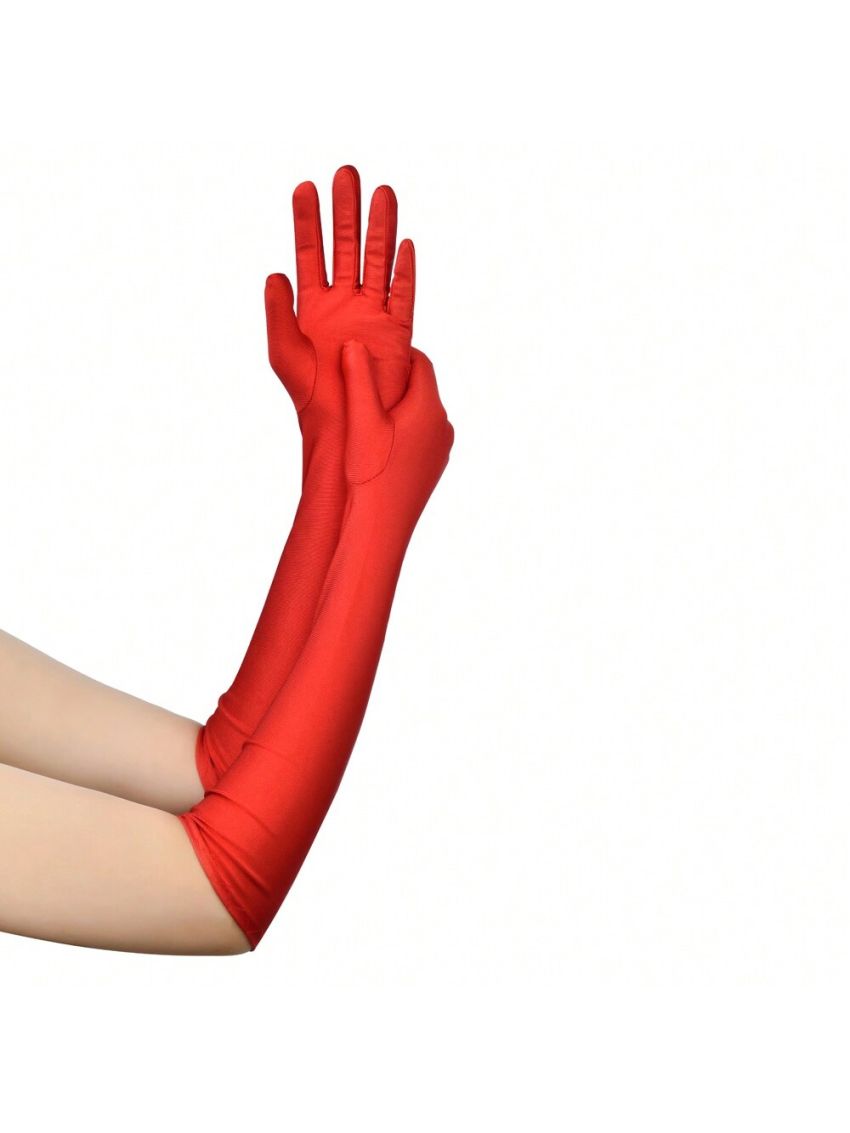 1 Pair Spring/summer Multiple Color Formal Gloves For Men/women, Sun Protection, Elastic Spandex Fabric, Jewelry Dance Square Dance Sunscreen Gloves