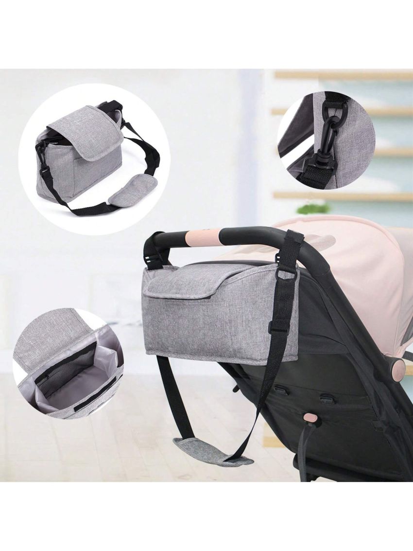 Baby Stroller Storage Bag; Multifunctional Large Capacity Children's Stroller Hanging Bag; Single-shoulder Mommy Bag Baby Stroller Bags