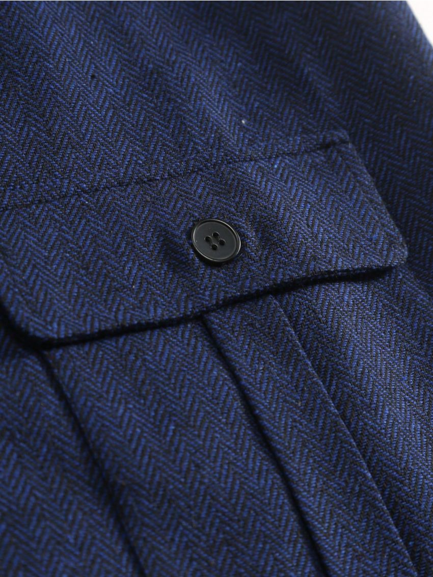 Men's Navy Blue Suit Vest With Pockets