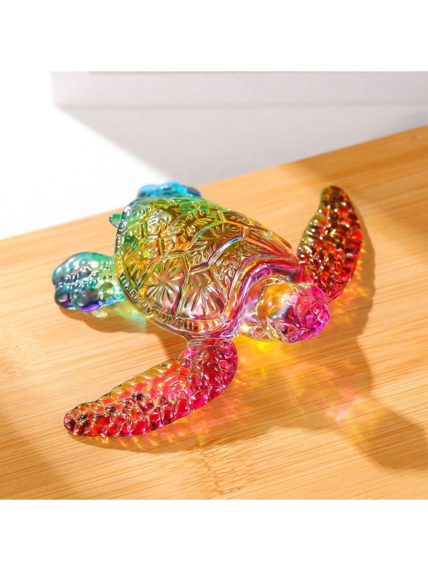 Crystal Sea Turtle Decor Gifts for Women, Sea Turtles Statue Blown Art Glass Animals Sculpture Collection Figurine Home Decor, Paperweight Birthday Present for Best Frien