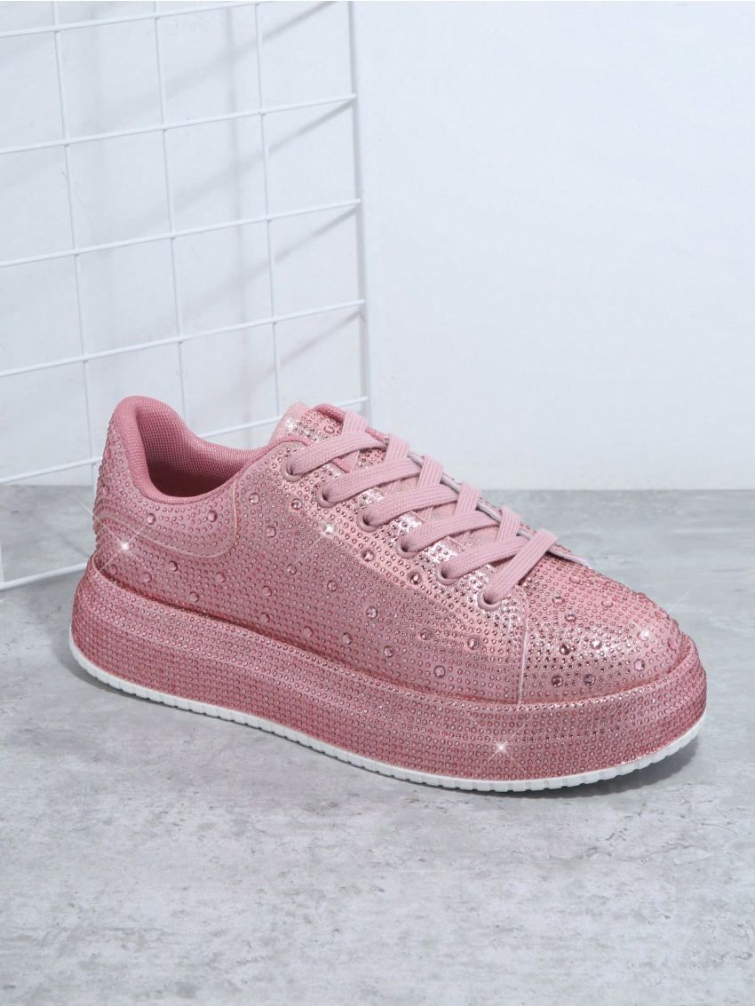 Metallic Lace Up Sneakers