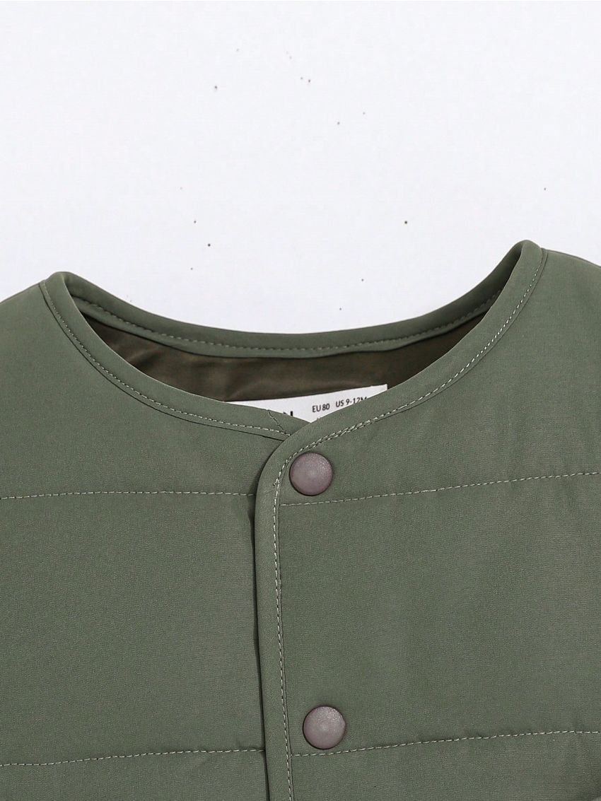 SHEIN Baby Boy Colorblock Hooded Jacket & Vest Coat