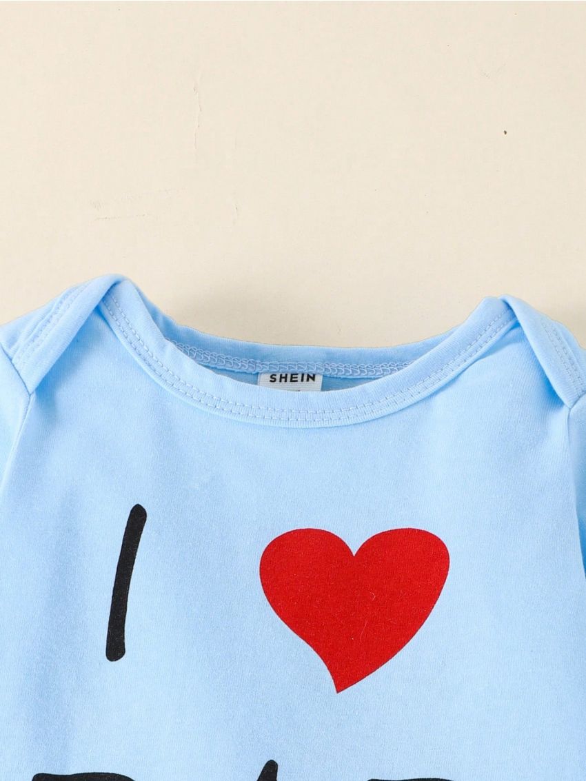 SHEIN Newborn Baby Boy Gift Set With Multiple Items, Including Slogan & Star Printed Bodysuits, In Gift Box