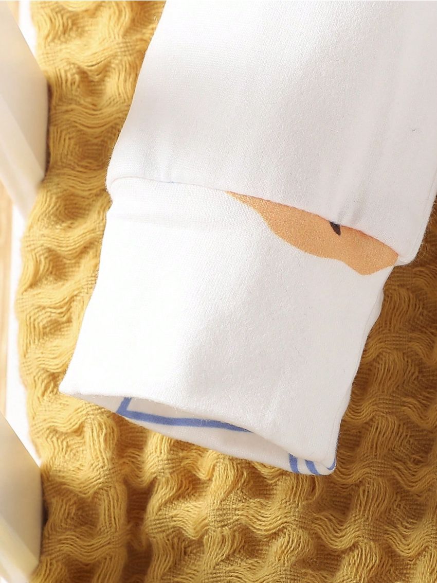 Baby Boy Milk & Cookies Printed Jumpsuit