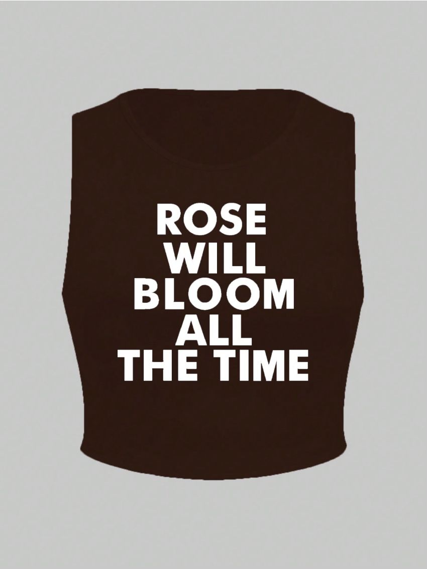 Plus Slogan Graphic Tank Top