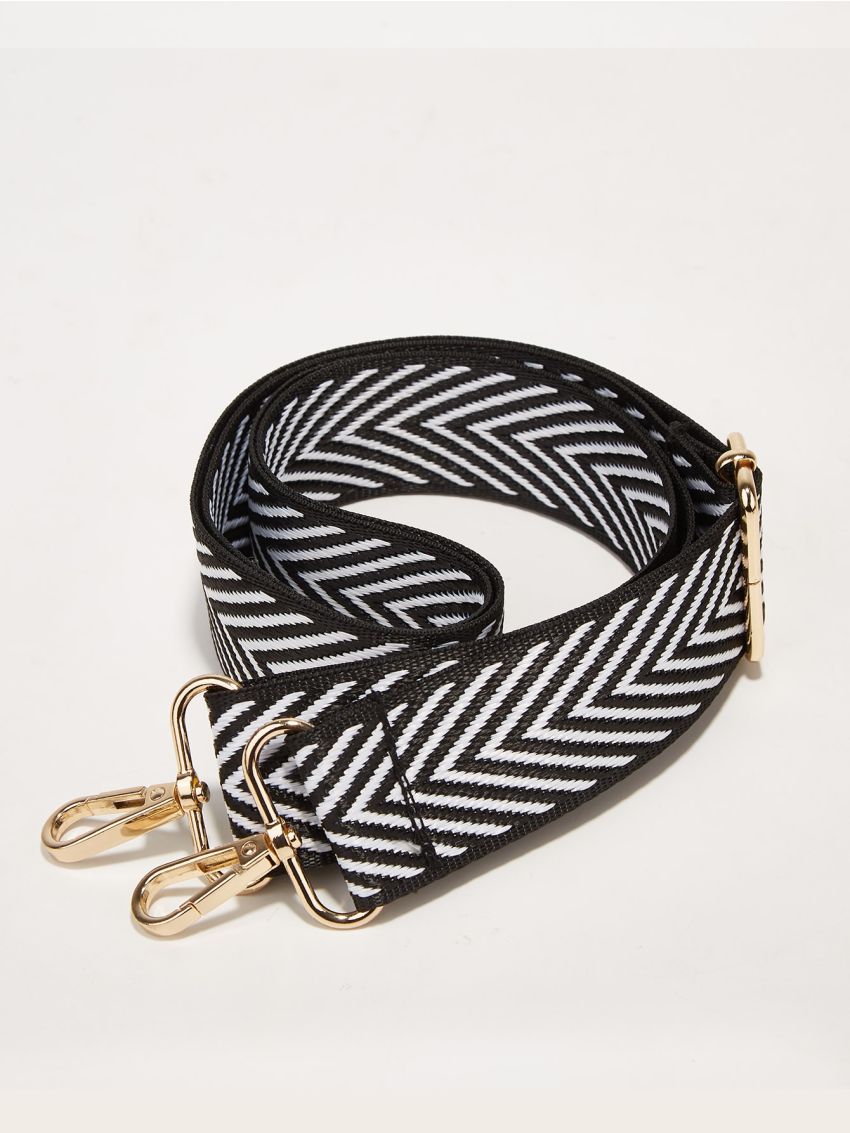 Two Tone Chevron Graphic Bag Strap
