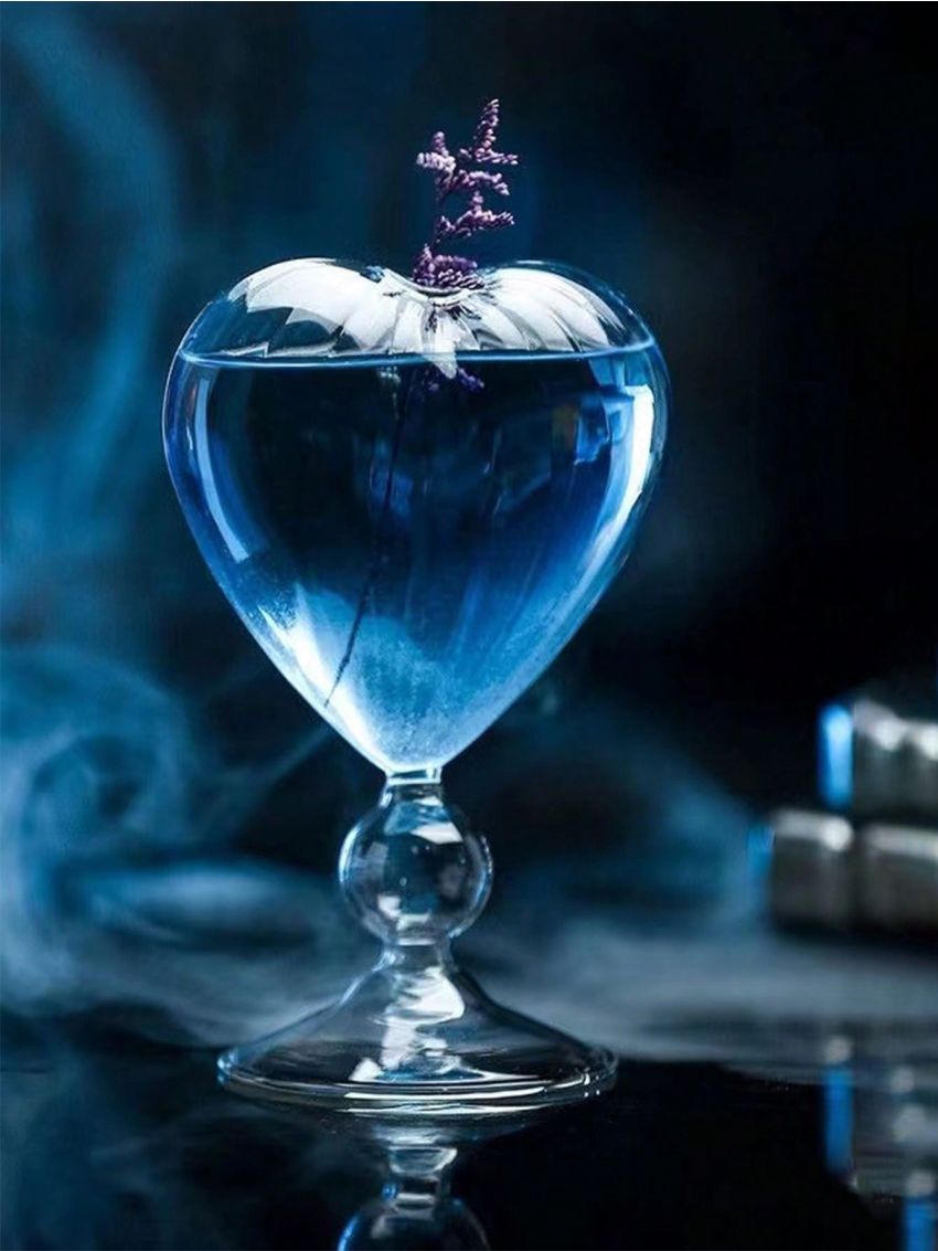 Heart-shaped Glass Cup With Straw For Women, Ins Style Suitable For Yogurt Drinks, Juice, Cocktails In Summer