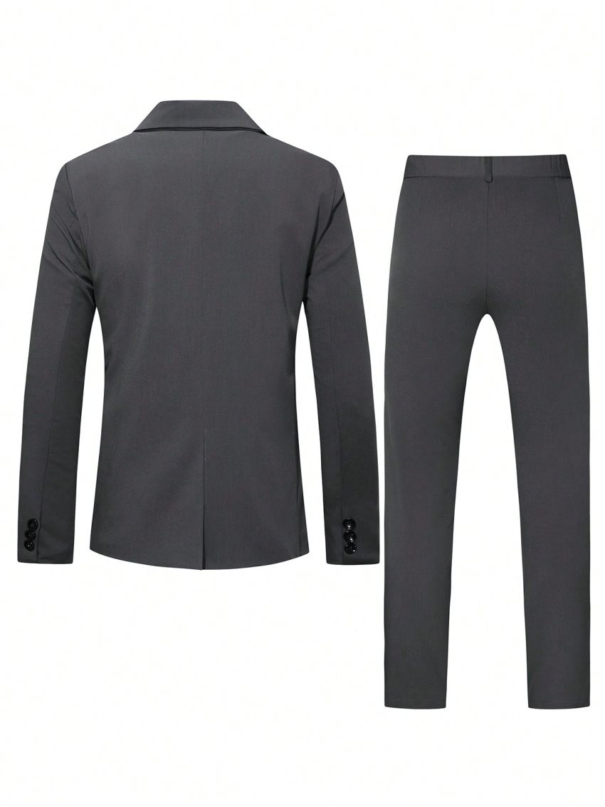 Men's Single Button Suit And Trouser Suit