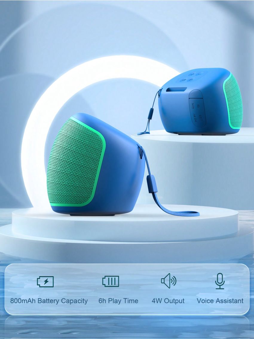 HAVIT SK800BT IPX4 Waterproof Mini Portable Wireless Speaker, Outdoor Subwoofer Sound Box Support For FM Radio/AUX/USB/Micro SD Card/Voice assistant