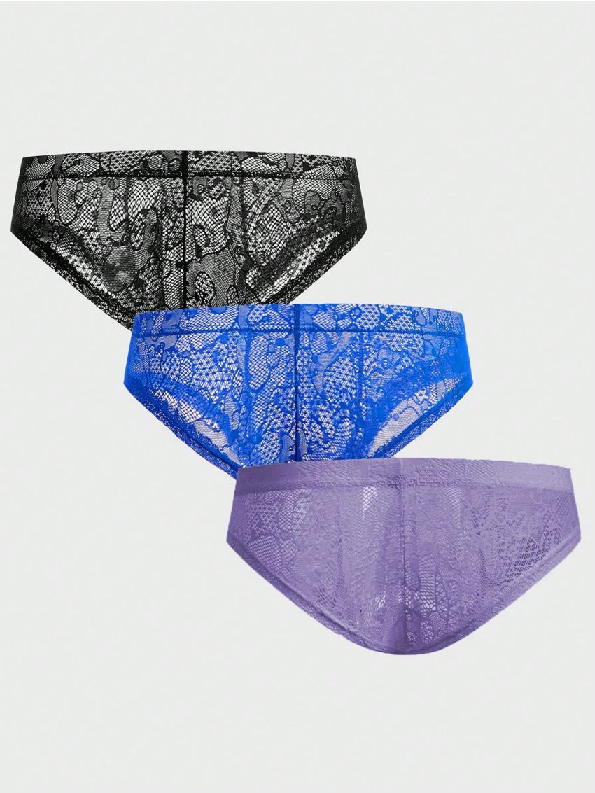 Extended Sizes Men 3pack Lace Brief