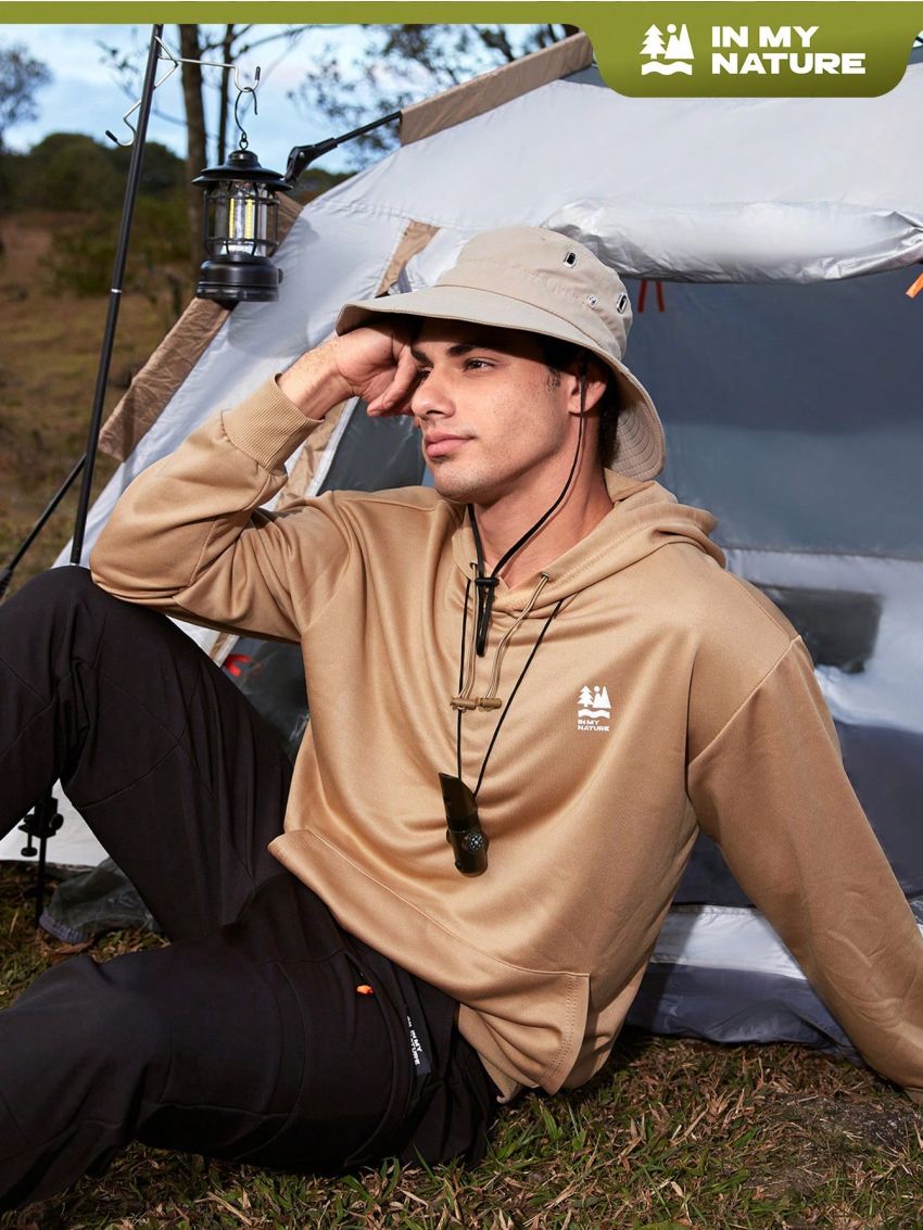 In My Nature Men's Outdoor Long Sleeve Hoodie With Kangaroo Pocket