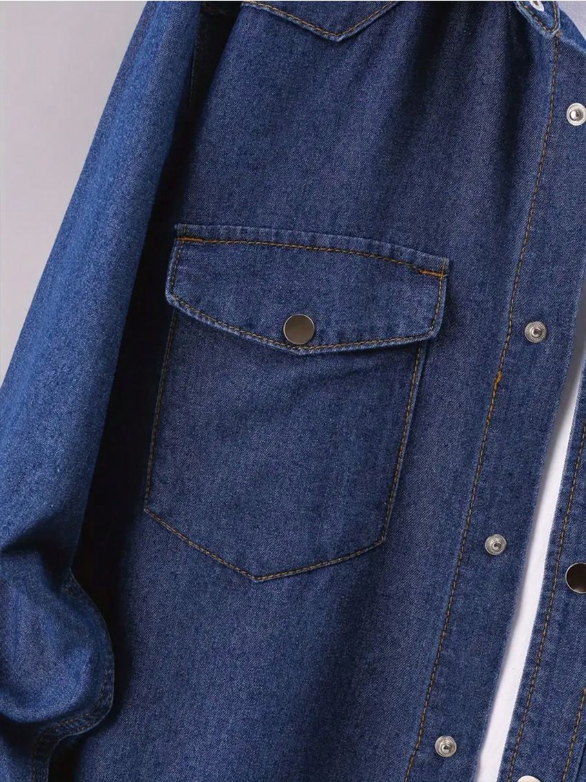 Men'S Plus Size Denim Shirt