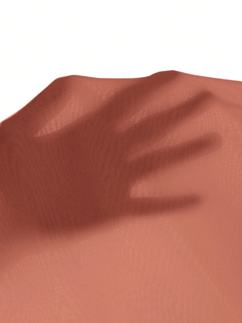 SHEIN Clasi Plus Solid Lantern Sleeve Top