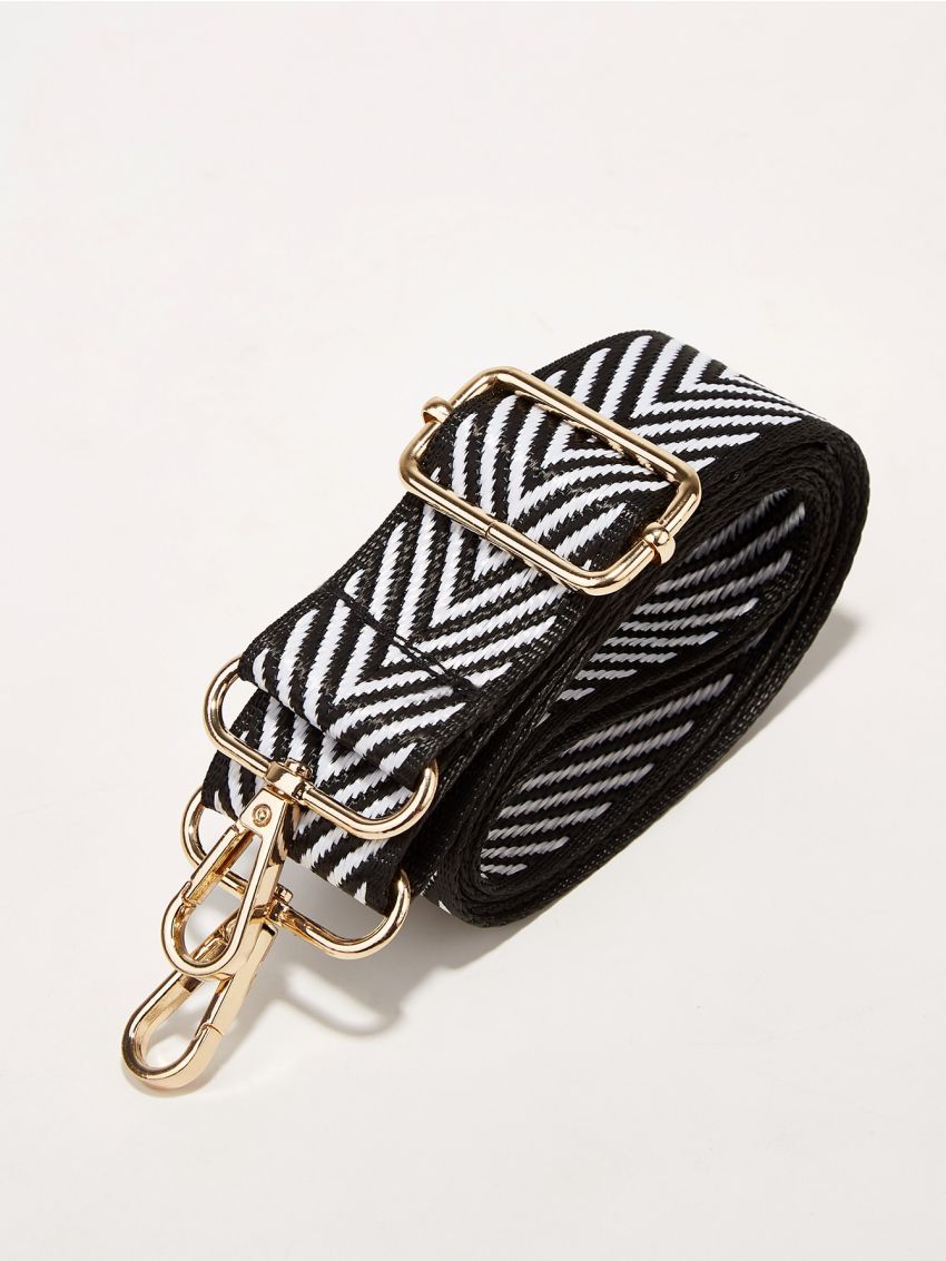 Two Tone Chevron Graphic Bag Strap