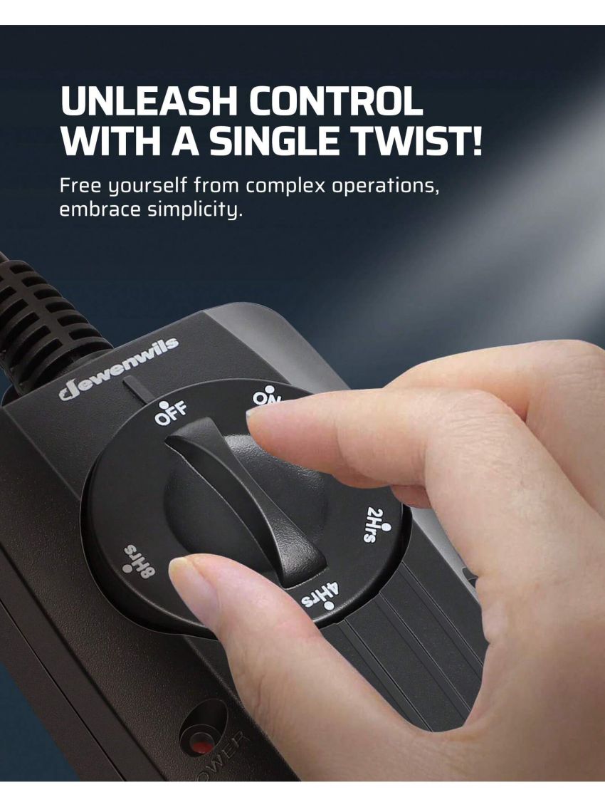 DEWENWILS Outdoor Light Timer Dusk to Dawn for Halloween, Weatherproof, Plug in Timer for Garden Holiday String Light, 10A, UL Listed, 2 Pack