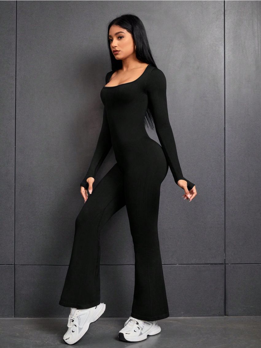 Yoga High Street Long Sleeve Seamless Body Shaping Jumpsuit With Butt Lift Effect, Suitable For Yoga And Daily Wear