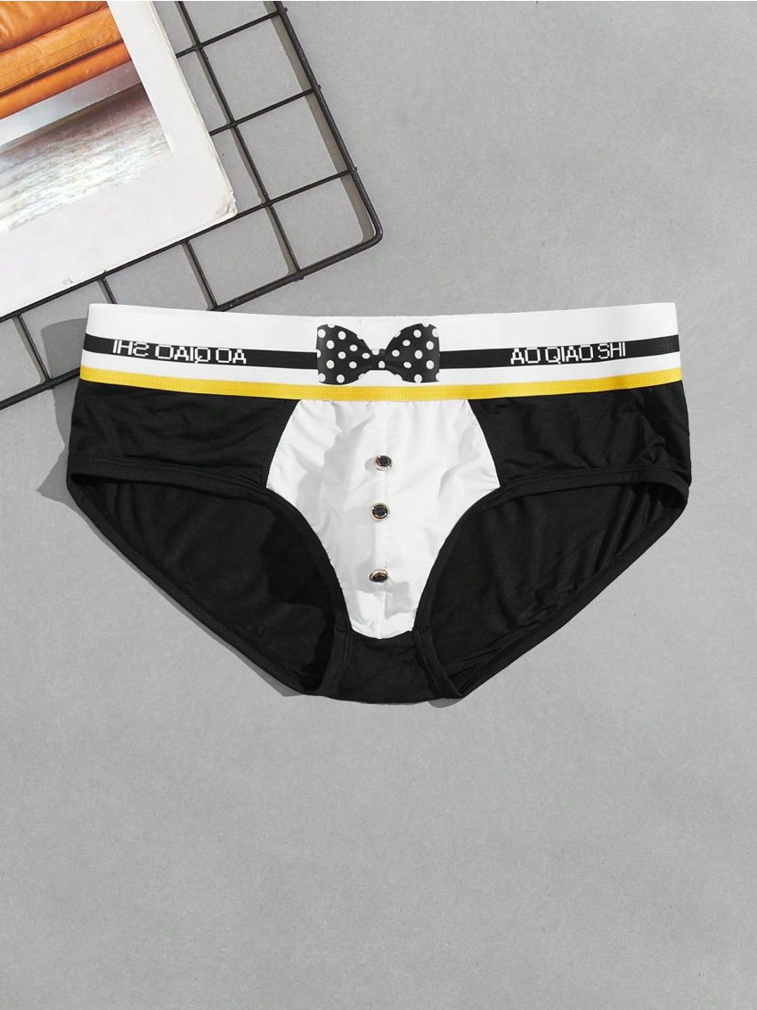 Men'S Triangle Underwear With Bowknot, Sexy And Breathable Plus Size Boxer Shorts, Four Season