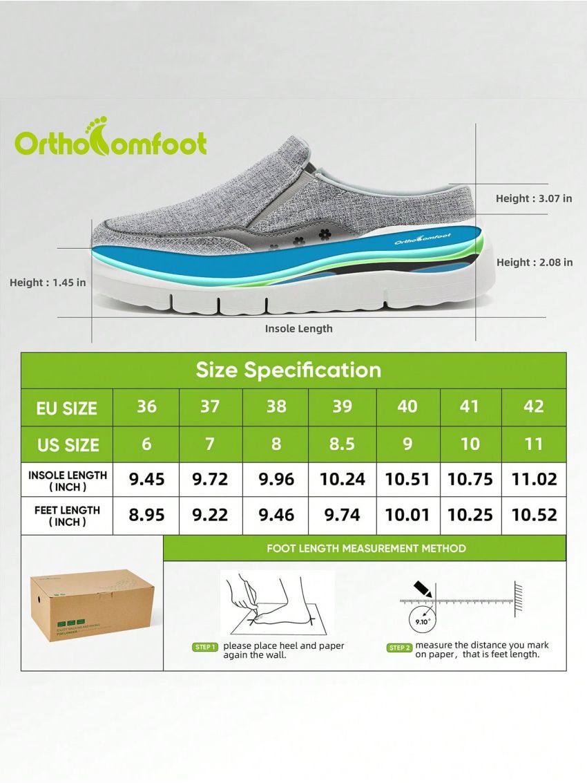 OrthoComfoot Womens Classic Orthopedic Soft Loafers, Breathable Arch Support Slip On Shoes for Hanging Out, Plantar Fasciitis Light-Weight Colgs for Pronation