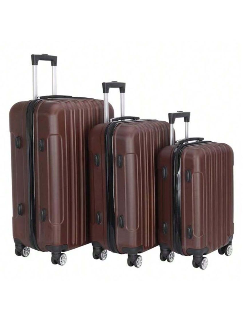 3 Piece Set Luggage Suitcase, Hard Shell Carry-On Luggage with TSA Lock, Multifunctional 3-in-1 Storage Suitcase for Traveling